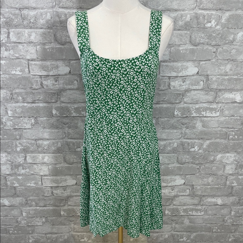 Jacqueline De Yong Green Floral Mini Dress
